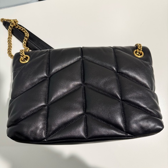 Saint Laurent Small Loulou Puffer Bag Black Gold - Picture 12 of 16